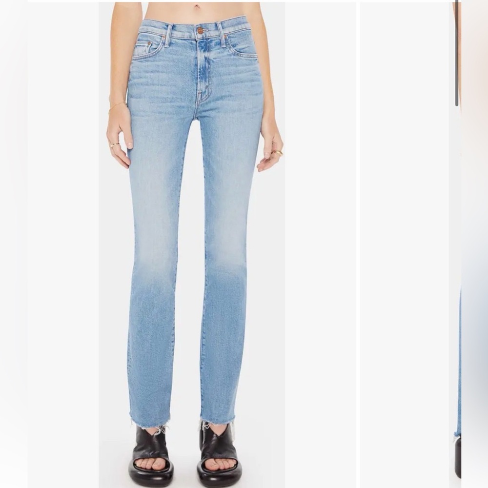 MOTHER insider sneak fray Jeans